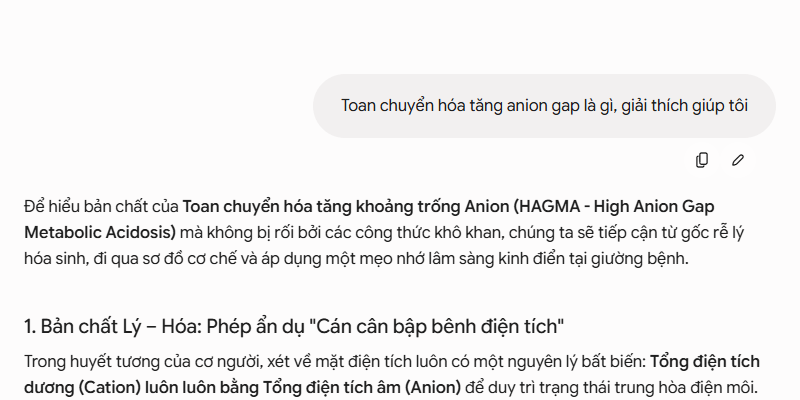 Kết quả AI giải thích HAGMA ở mức định nghĩa sách giáo khoa